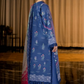 3 Pieces - NAQSH Unstitched Blue Ladies Lawn Suit