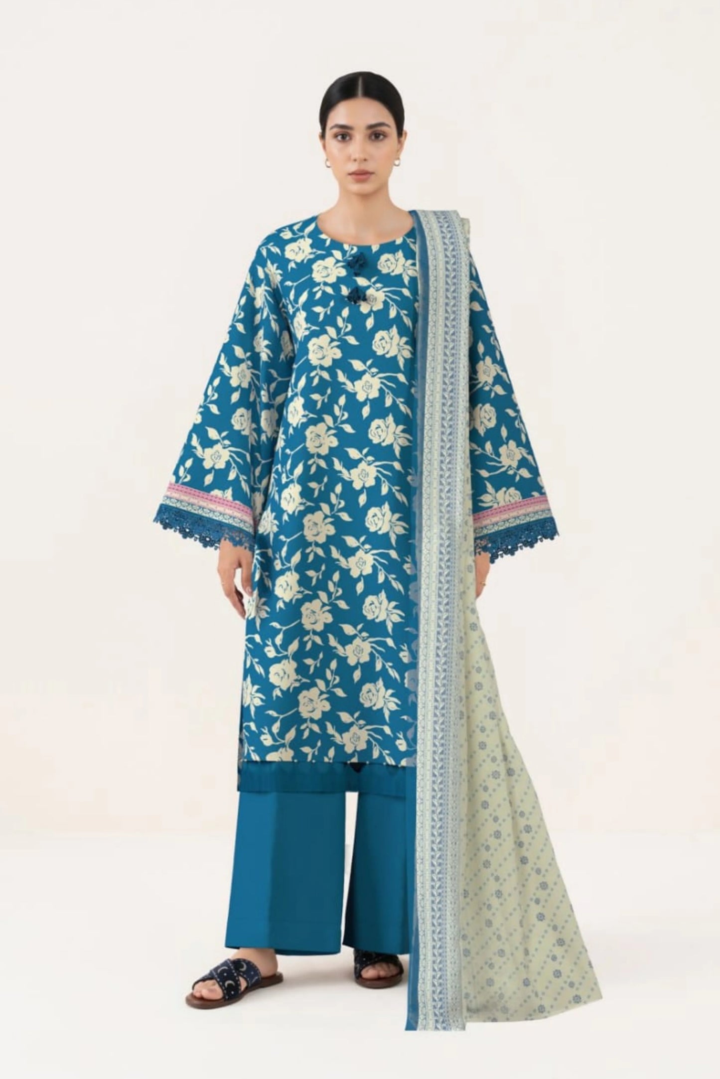 3 Pieces - Sapphire Unstitched Ferozi Lawn Suit