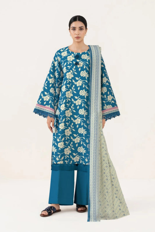 3 Pieces - Sapphire Unstitched Ferozi Lawn Suit