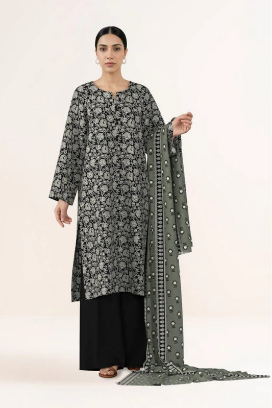 3 Pieces - Sapphire Unstitched Black Lawn Suit