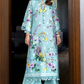 3 Pieces - NAQSH Unstitched Sea Green Ladies Lawn Suit
