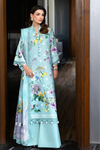 3 Pieces - NAQSH Unstitched Sea Green Ladies Lawn Suit