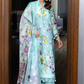 3 Pieces - NAQSH Unstitched Sea Green Ladies Lawn Suit