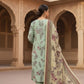 3 Pieces - Marooj Unstitched Sea Green BanaDora Linen Suit