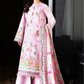 3 Pieces - NAQSH Unstitched Baby Pink Ladies Lawn Suit
