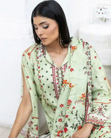 3 Piece - Marooj Unstitched Pista BanaDora Linen Suit
