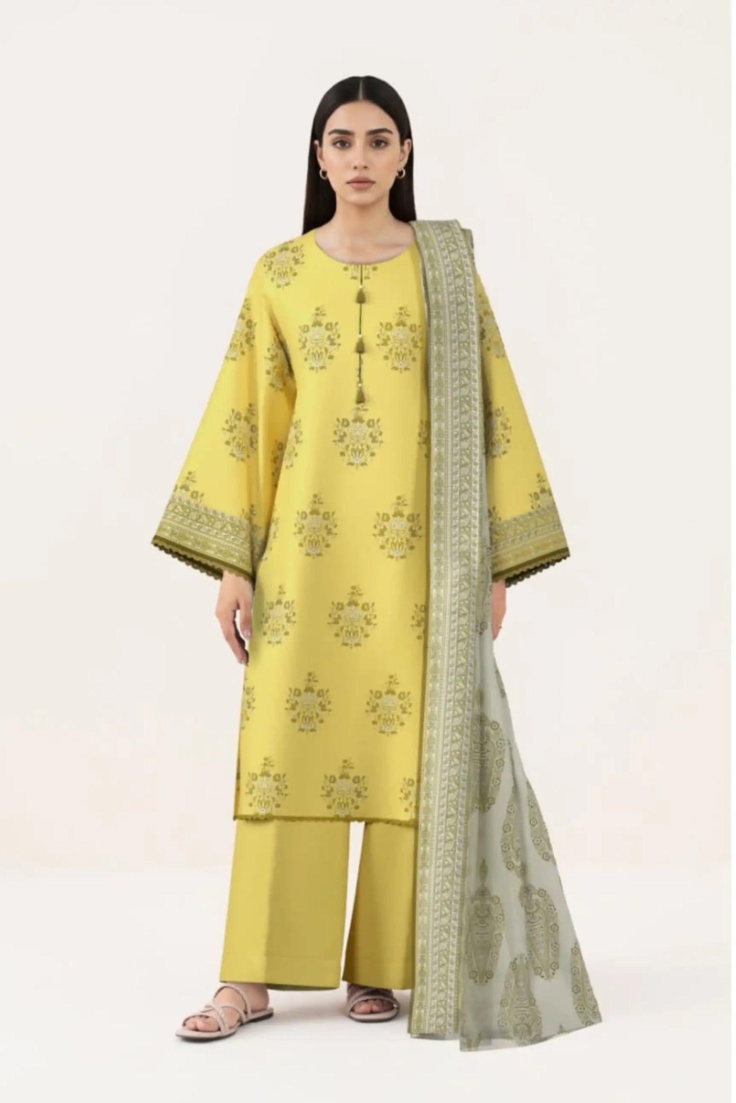 3 Pieces - Sapphire Unstitched Yellow Lawn Suit
