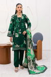 3 Pieces - Yakeen By Asifa Unstitched Green Ladies Lawn Suit