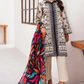 3 Pieces - Yakeen By Asifa Unstitched  Cream Ladies Lawn Suit