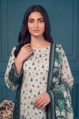3 Piece - Marooj Ethnic Premium Printed Unstitched Zink khaddar Suit