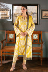 3 Pieces - Regalia Unstitched Pale Yellow Bana Dora Lawn Suit 