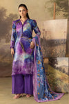 3 Pieces - Rangreza Unstitched Purple Lawn Suit