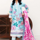 3 Pieces - Yakeen By Asifa Unstitched  Sky Blue Ladies Lawn Suit