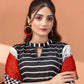 3 Pieces - Regalia Unstitched Black Fancy Zari Dupatta Printed Shirt Lawn Suit