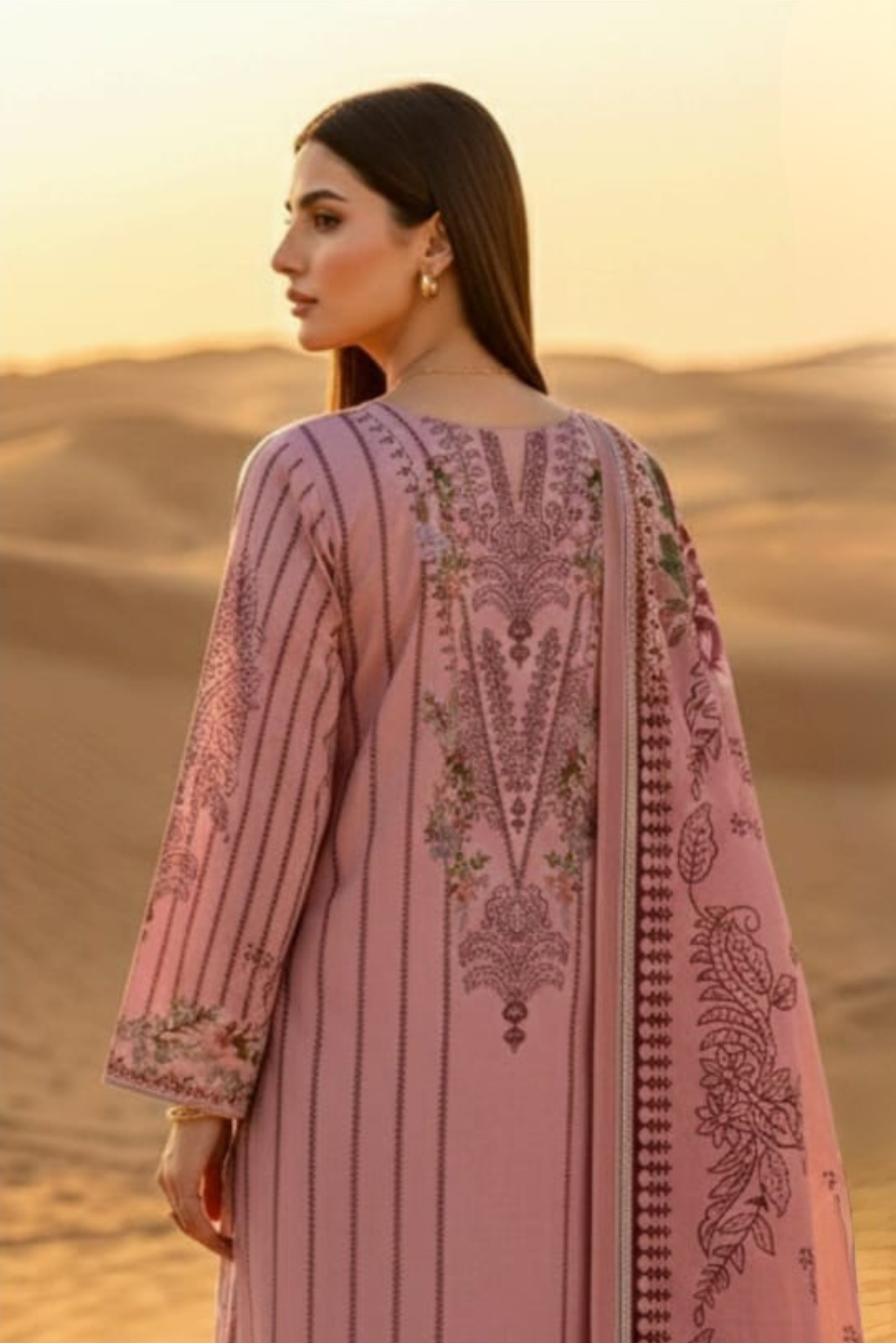3 Pieces - Janan Unstitched Baby Pink Printed Lawn Suit
