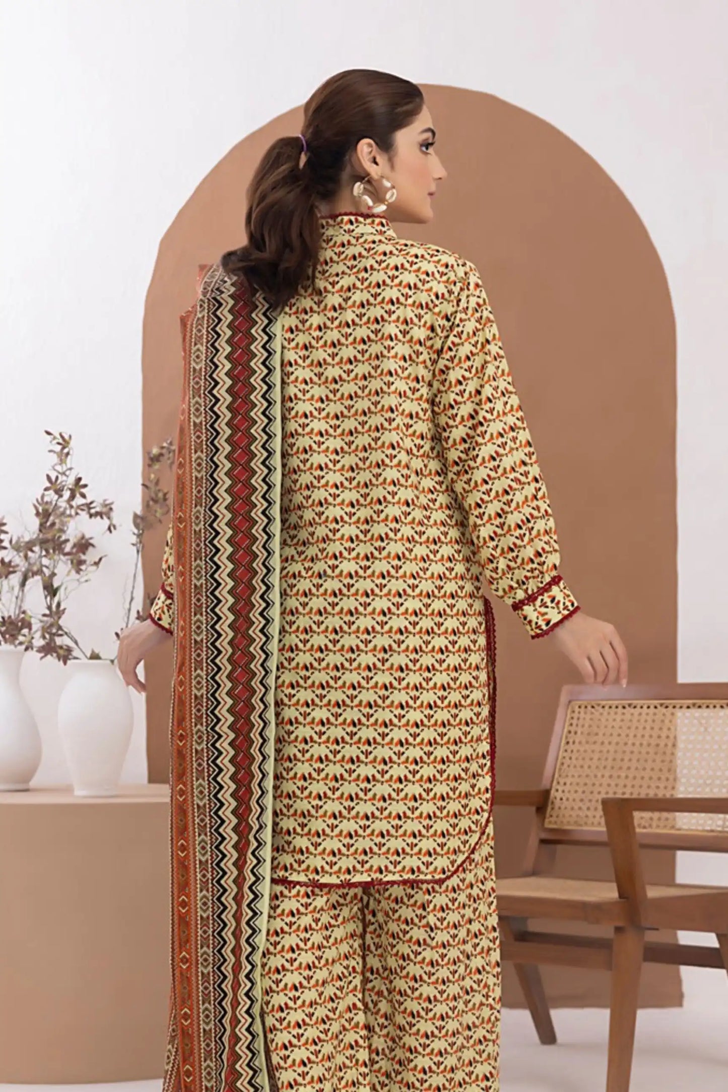 3 Pieces - Regalia Unstitched Lemon Printed Lawn Suit