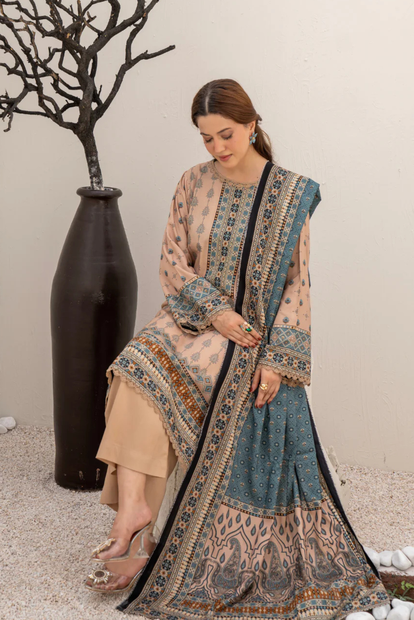 3 Pieces - Marooj Unstitched Light Purple BanaDora Linen Suit