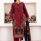 3 Pieces - Yakeen By Asifa Unstitched  Maroon Ladies Lawn Suit
