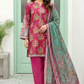 3 Pieces - Lakhany  Unstitched Pink Lawn Suit