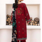 3 Pieces - Yakeen By Asifa Unstitched  Maroon Ladies Lawn Suit