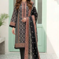 3 Pieces - Lakhany  Unstitched Black Lawn Suit