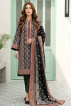 3 Pieces - Lakhany  Unstitched Black Lawn Suit