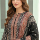 3 Pieces - Lakhany  Unstitched Black Lawn Suit