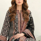 3 Pieces - Lakhany  Unstitched Black Lawn Suit