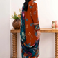 3 Pieces - Yakeen By Asifa Unstitched  Orange Ladies Lawn Suit