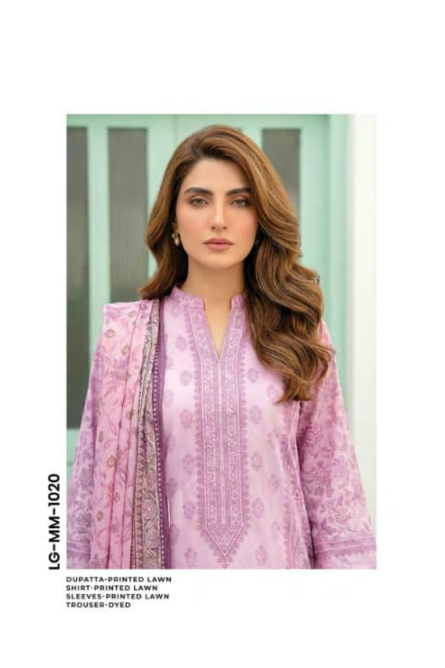 3 Pieces - Lakhany  Unstitched Baby Pink Lawn Suit