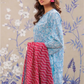 3 Pieces - Orient Unstitched Sky Blue Ladies Lawn Suit