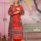 3 Piece - Fabiha By Feroza Unstitched  Orange Lawn Suit
