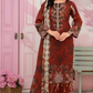 3 Piece - Fabiha By Feroza Unstitched Brown Lawn Suit