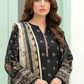 3 Pieces - Lakhany  Unstitched Black Lawn Suit