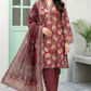 3 Pieces - Lakhany  Unstitched Maroon Lawn Suit