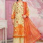 3 Piece - Fabiha By Feroza Unstitched Orange Lawn Suit