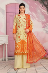 3 Piece - Fabiha By Feroza Unstitched Orange Lawn Suit