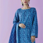 3 Pieces - Orient Unstitched  Blue Ladies Lawn Suit