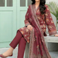 3 Pieces - Lakhany  Unstitched Maroon Lawn Suit