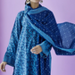 3 Pieces - Orient Unstitched  Blue Ladies Lawn Suit