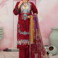 3 Piece - Fabiha By Feroza Unstitched Maroon Lawn Suit