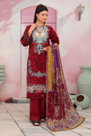 3 Piece - Fabiha By Feroza Unstitched Maroon Lawn Suit