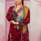 3 Piece - Fabiha By Feroza Unstitched Maroon Lawn Suit