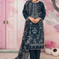 3 Piece - Fabiha By Feroza Unstitched Greyish Blue Suit