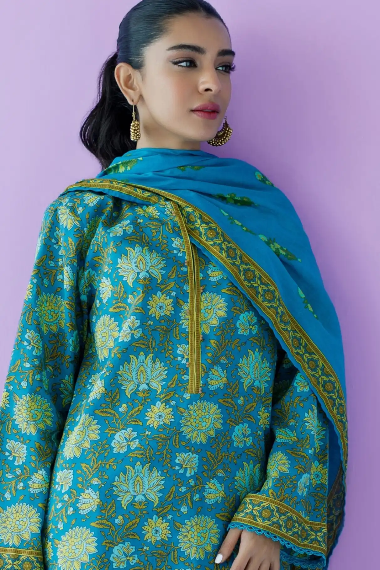 3 Pieces - Orient Unstitched  Zink Ladies Lawn Suit
