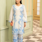 2 Piece: Coco Print By Marooj  Sky Blue Lawn Suit
