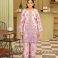 2 Piece: Coco Print By Marooj Baby Pink  Lawn Suit