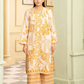 2 Piece: Coco Print By Marooj Yellow White Lawn Suit