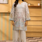 2 Piece: Coco Print By Marooj Off-White Lawn Suit