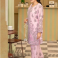 2 Piece: Coco Print By Marooj Baby Pink  Lawn Suit